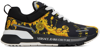 VERSACE JEANS COUTURE BLACK & GOLD DYNAMIC SNEAKERS