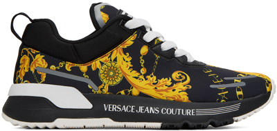 Versace Jeans Couture Black & Gold Dynamic Trainers
