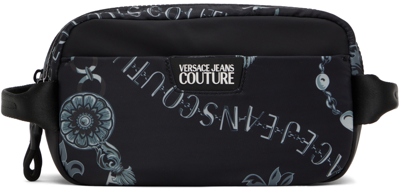 Versace Jeans Couture Black Chain Couture Vanity Pouch In E899 Black