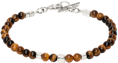 Isabel Marant Brown Snowstone Bracelet In Cognac