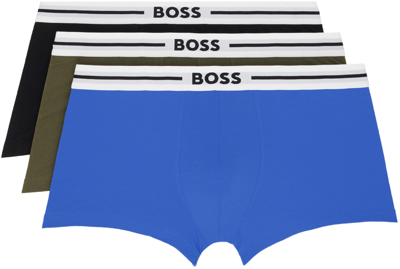Hugo Boss Three-pack Multicolor Boxers In 977 - Open Miscellan