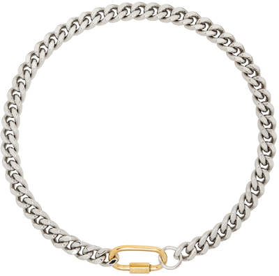 In Gold We Trust Paris Silver Curb Chain Necklace