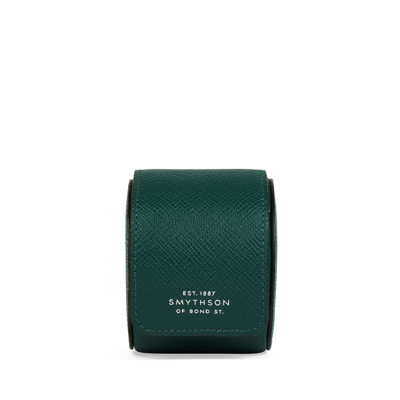 Smythson Single Watch Roll In Panama In Forest