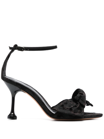 Alexandre Birman Louise 85mm Knot-detailing Sandals In Black