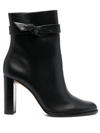 Alexandre Birman 90mm Clarita Leather Ankle Boots In Black