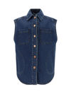 See By Chloé Denim Vest In Deep Denim