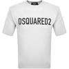 Dsquared2 Solid Color Cool Fit Crew-neck T-shirt With Printed Logo In White