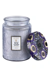Voluspa Apple Blue Clover Glass Jar Candle 18 oz/ 510 G