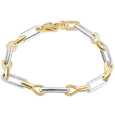 Pompeii3 Men's Link 14k Gold (31gram) Or Platinum (50gram) 7mm Bracelet 8.5" In Multi