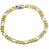 Pompeii3 Men's Figaro Link 14k Gold (28gram) Or Platinum (45gram) 6.5mm Bracelet 8.5" In Silver