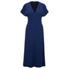 Hugo Boss Slim-fit Long-length Dress With V Neckline In Dark Blue