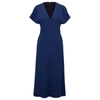 Hugo Boss Slim-fit Long-length Dress With V Neckline In Blue