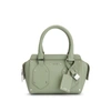 Hugo Boss Grained-leather Mini Tote Bag With Padlock And Tag In Light Green