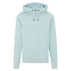 Hugo Boss Cotton-blend Relaxed-fit Hoodie With Embroidered Logo In Light Blue