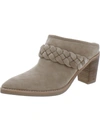 Dolce Vita Able Womens Suede Pointed Toe Ankle Boots In Brown