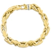Pompeii3 Men's 14k Gold (65gram) Or Platinum (104gram) 9mm Link Bracelet 8.5" In Multi