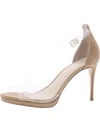 JESSICA SIMPSON DAISILE WOMENS FAUX LEATHER ANKLE HEELS