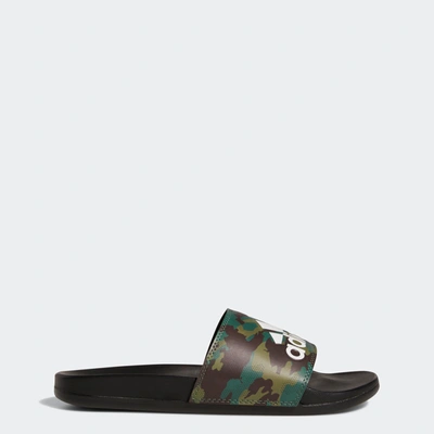 Adidas Originals Adidas Men's Adilette Comfort Slide Sandals In Core Black/core Black/cloud White