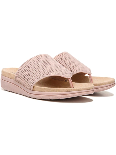 Lifestride Poolside Womens Slip On Thong Slide Sandals In Pink