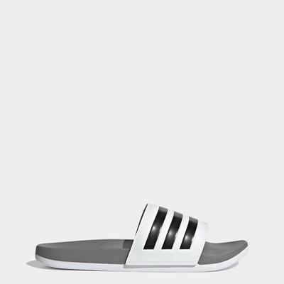 Adidas Originals Mens Adidas Adilette Comfort Slides In Ftwr White/core Black/grey