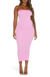 Naked Wardrobe Meant Tu-be Maxi Dress In Pink Frosting