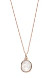 Monica Vinader Siren Semiprecious Stone Pendant Necklace In Moonstone