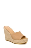 Veronica Beard Dali Metallic Leather Wedge Espadrilles In Sand