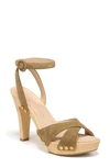 Veronica Beard Lamont Platform Ankle Strap Sandal In Khaki