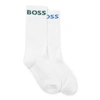 Hugo Boss Two-pack Of Short Logo Socks In A Cotton Blend In White