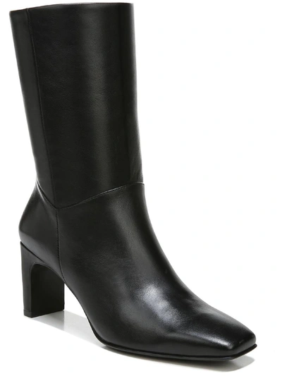 Naturalizer Platt Womens Zipper Square Toe Mid-calf Boots In Black
