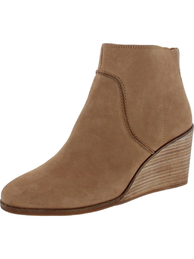 Lucky Brand Zanta Womens Nubuck Wedge Ankle Boots In Multi