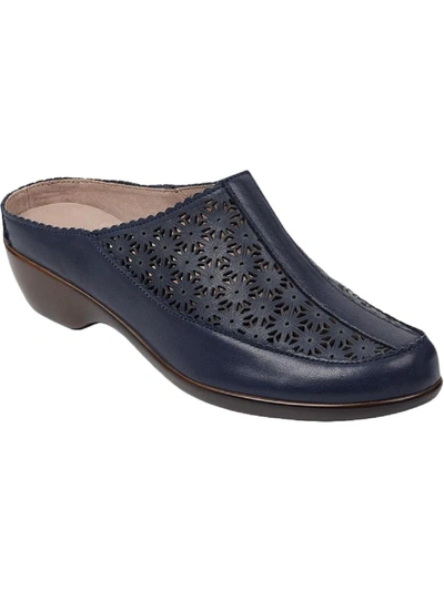 EASY SPIRIT DUSK WOMENS LEATHER SLIP ON MULES