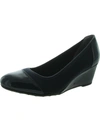 Lifestride Juliana Womens Patent Toe Cap Wedge Heels In Multi
