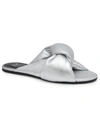 Marc Fisher Olgalia Womens Dressy Slip On Slide Sandals In Silver