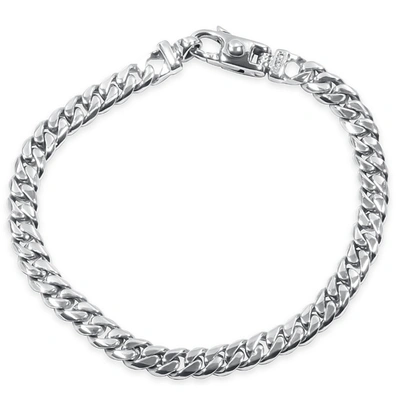 Pompeii3 Men's Cuban Link 14k Gold (29gram) Or Platinum (46gram) 6.5mm Bracelet 8.5" In Silver