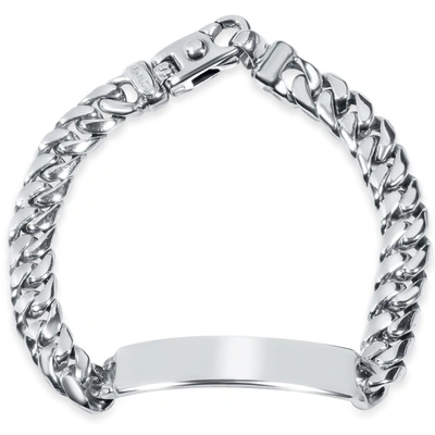 Pompeii3 Men's Cuffed Link 14k Gold (60gram) Or Platinum (96gram) 8-11mm Bracelet 8.5" In Silver