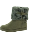 GBG LOS ANGELES ALEYA WOMENS FAUX SUEDE COLD WEATHER ANKLE BOOTS
