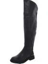 Franco Sarto Battina Womens Leather Block Heel Over-the-knee Boots In Black