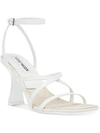 Steve Madden Blessing Womens Leather Slingback Heels In White