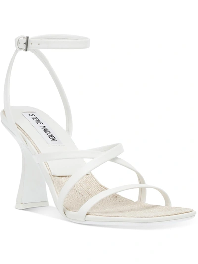 Steve Madden Blessing Womens Leather Slingback Heels In White