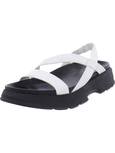 Naturalizer Jubalee Womens Faux Leather Slip On Slingback Sandals In White