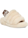 Ugg Fluff Yeah Faux Fur Slingback Sandal In White