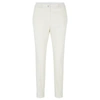 Hugo Boss Regular-fit Trousers In Stretch-cotton Twill In White
