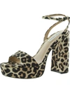 Steve Madden Lessa Womens Open Toe Heel Sandals In Brown