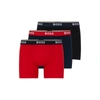 Hugo Boss Three-pack Of Boxer Briefs With Logo Waistbands In Patterned