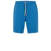 Hugo Boss Stretch-cotton Shorts With Embroidered Logo In Blue