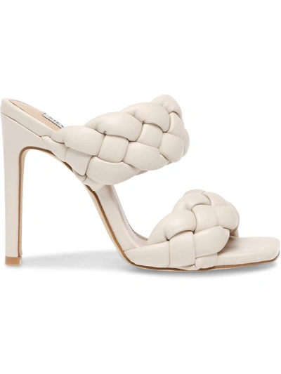 Steve Madden Kenley Womens Dressy Square Toe Dress Sandals In White