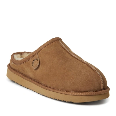 Dearfoams Men's Fireside By Grafton Genuine Shearling Clog Slipper In Brown