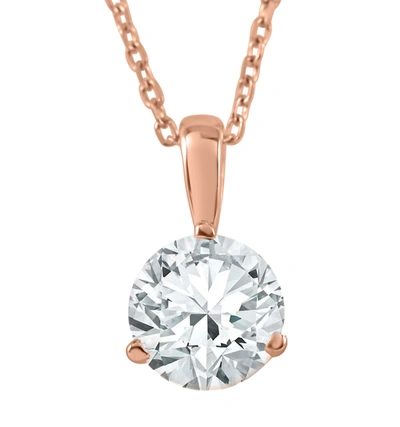 Pompeii3 2 Ct Solitaire Lab Grown Diamond Pendant Available In 14k And Platinum In Silver