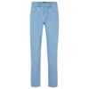 HUGO BOSS TAPERED-FIT JEANS IN BLUE PURE-COTTON DENIM
